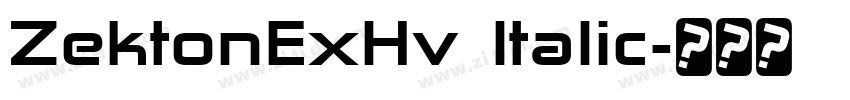 ZektonExHv Italic字体转换
